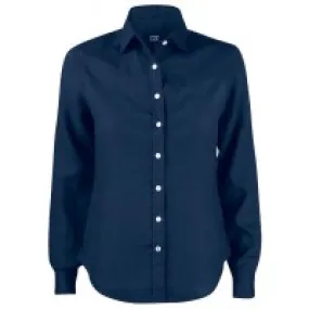 Cutter & Buck Summerland Linen Shirt Dames Donker Marineblauw