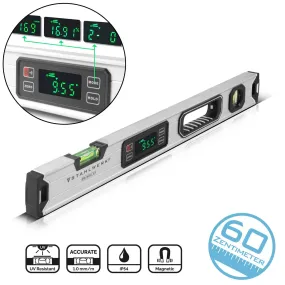 STAHLWERK digitale waterpas DW-600 ST van aluminium met 600 mm lengte magnetische waterpas | magnetische waterpas | aluminium wa